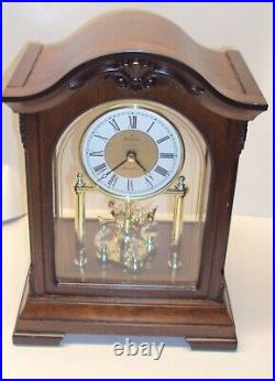 Bulova Durant Mantel Clock Model B1845 Revolving Pendulum Westminster Chime