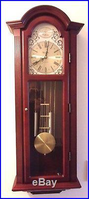 Bulova Large Westminster Chime Wall Clock Mahogany