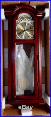 Bulova Large Westminster Chime Wall Clock Mahogany