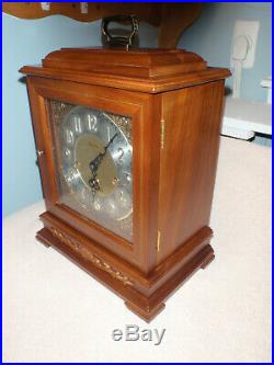 Bulova Mantel Clock 8 Day Key Wound Westminster Chime Beautiful