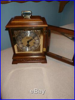 Bulova Mantel Clock 8 Day Key Wound Westminster Chime Beautiful