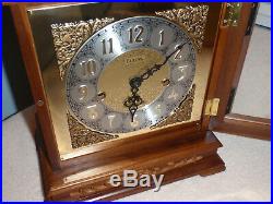 Bulova Mantel Clock 8 Day Key Wound Westminster Chime Beautiful