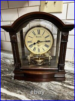 Bulova Mantel Clock- The Bardwellin Antique Walnut Finish B1987