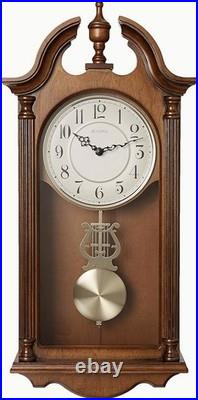 Bulova Saybrook Wall Clock Brown Cherry
