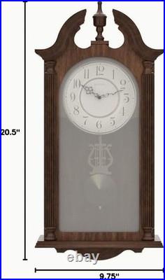 Bulova Saybrook Wall Clock Brown Cherry