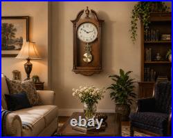 Bulova Saybrook Wall Clock Brown Cherry