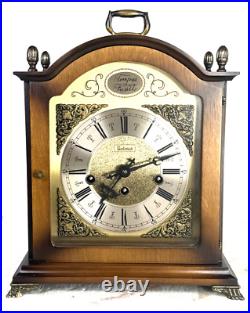 Bulova Tempus Fugit Westminster Chime Mantel Clock 340-020 Fully Serviced