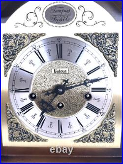 Bulova Tempus Fugit Westminster Chime Mantel Clock 340-020 Fully Serviced