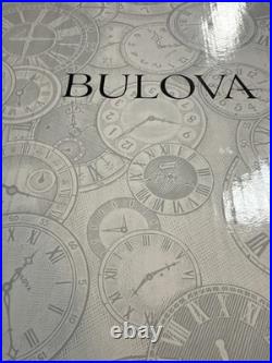 Bulova Thayer B7655 Mantel Clock Walnut Quartz Triple-Chime + Pendulum