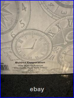 Bulova Thayer B7655 Mantel Clock Walnut Quartz Triple-Chime + Pendulum