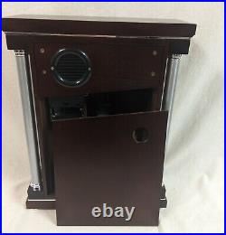 Bulova Thayer Chiming Pendulum Mantel Clock Wood Case Chrome Accents Tested