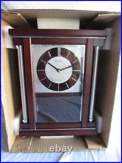 Bulova Thayer Westminster Chiming Pendulum Mantel Clock Wood Case B7655 New