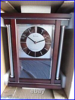 Bulova Thayer Westminster Chiming Pendulum Mantel Clock Wood Case B7655 New