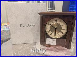 Bulova Vanderbilt B1860 Pendulum Clock Plays 18 Songs, Chimes- Brand New In Box
