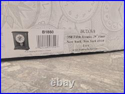 Bulova Vanderbilt B1860 Pendulum Clock Plays 18 Songs, Chimes- Brand New In Box