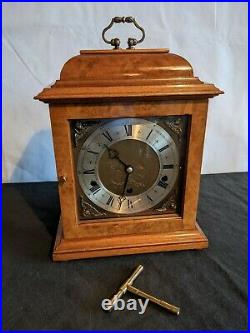Burr Walnut Elliott Mantle Clock With Westminster Chime