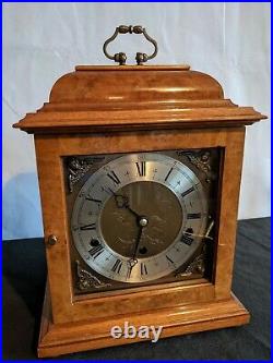 Burr Walnut Elliott Mantle Clock With Westminster Chime