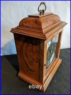 Burr Walnut Elliott Mantle Clock With Westminster Chime