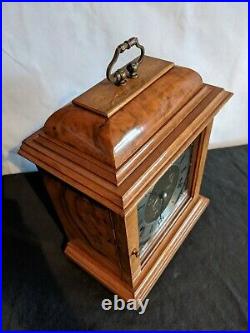 Burr Walnut Elliott Mantle Clock With Westminster Chime