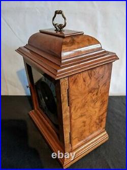 Burr Walnut Elliott Mantle Clock With Westminster Chime