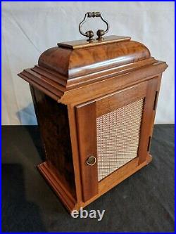 Burr Walnut Elliott Mantle Clock With Westminster Chime