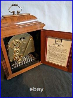 Burr Walnut Elliott Mantle Clock With Westminster Chime