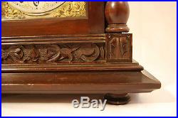 C. 1900 Kienzle Uhren German Mahogany Westminster Chime Bracket/ Mantel Clock