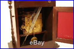 C. 1900 Kienzle Uhren German Mahogany Westminster Chime Bracket/ Mantel Clock