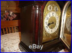 CLASSIC Antique Junghans 1909, Westminster Chime 8 Day Mantel Bracket Clock-A09