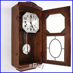CLOCK Wall KIENZLE TOP CONDITION 1920s WESTMINSTER Chime Antique German RESTORED