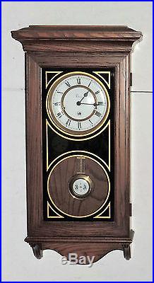 Colonial Molyneux Triple /westminster Chime Wall Clock Regulator Working U. S. A