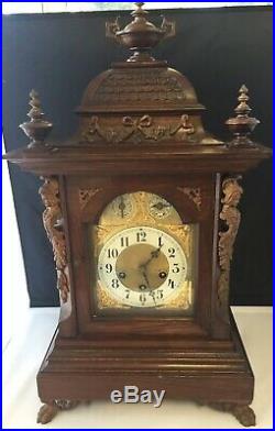 Ca. 1890 German bracket mantle clock with Westminster chimes