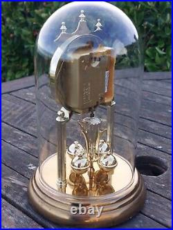 Chiming Rotating Pendulum Glass Dome Quartz Mantle Clock Legend West German