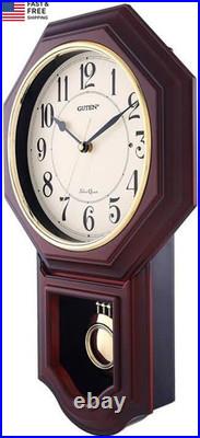 Chiming Wall Clock with Pendulum Wall Clock with Westminster Chimes&Strike C