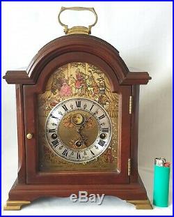 Christiaan Huygens Clock Westminster Chimes Moon Dial Key Wind 8 Day