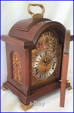 Christiaan Huygens Clock Westminster Chimes Moon Dial Key Wind 8 Day