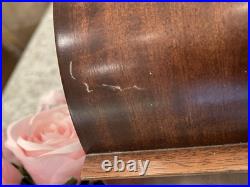 Clock Antique Vtg Wood Sligh Chime Barrister Clock Germany As Is Deco Style