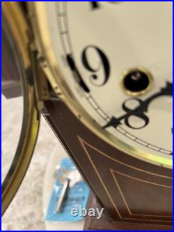 Clock Antique Vtg Wood Sligh Chime Barrister Clock Germany As Is Deco Style
