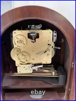 Clock Antique Vtg Wood Sligh Chime Barrister Clock Germany As Is Deco Style