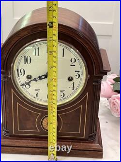 Clock Antique Vtg Wood Sligh Chime Barrister Clock Germany As Is Deco Style