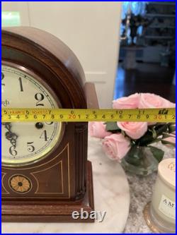Clock Antique Vtg Wood Sligh Chime Barrister Clock Germany As Is Deco Style