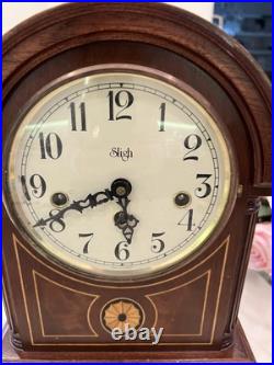 Clock Antique Vtg Wood Sligh Chime Barrister Clock Germany As Is Deco Style