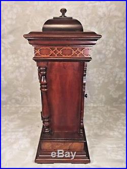 Colonial Bracket Clock Ornate Wood Case Westminster 3 Chimes Options Runs