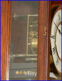 Comitti Essex Mahogany Bell striking wall clock 8 day Westminster Chime movement