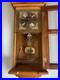 D&A Oak Centennial Parlor Clock With Pendulum, Key, Chimes, Model C-10110