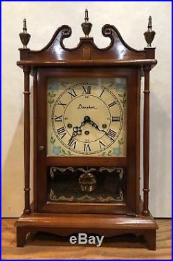 Daneker Pilar And Scroll German Movement Westminster Chime Wall Mantle Clock