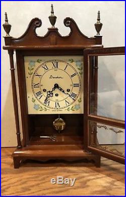 Daneker Pilar And Scroll German Movement Westminster Chime Wall Mantle Clock
