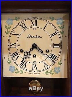 Daneker Pilar And Scroll German Movement Westminster Chime Wall Mantle Clock