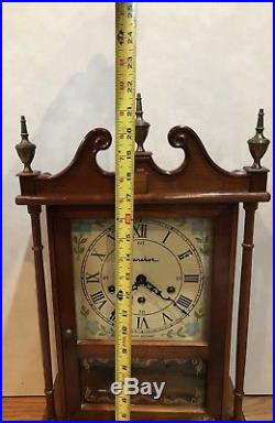 Daneker Pilar And Scroll German Movement Westminster Chime Wall Mantle Clock