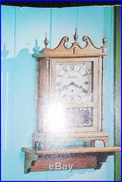 Daneker Pillar And Scroll Mantel Clock Westminster Chime w Shelf